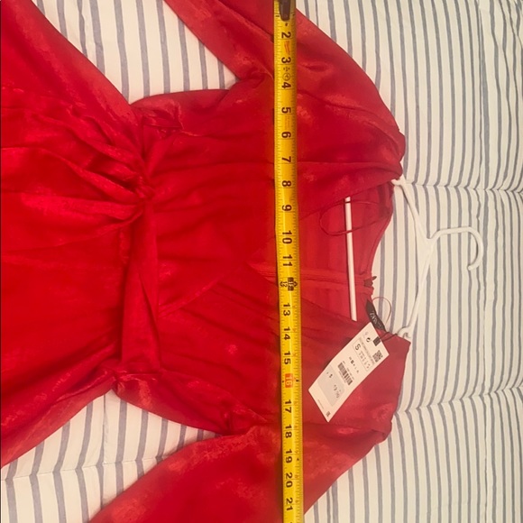 Satin red jumpsuit - Picture 8 of 8